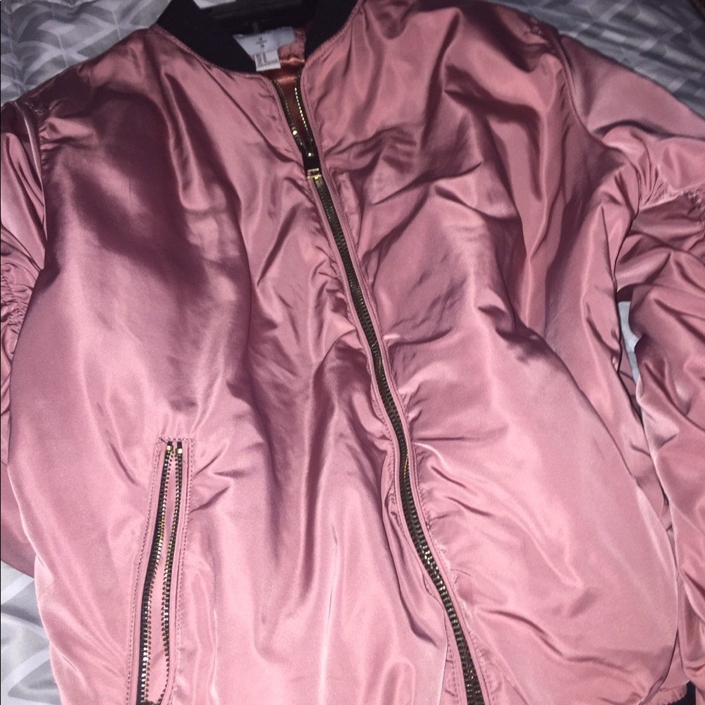 Pink/Black Bomber Jacket